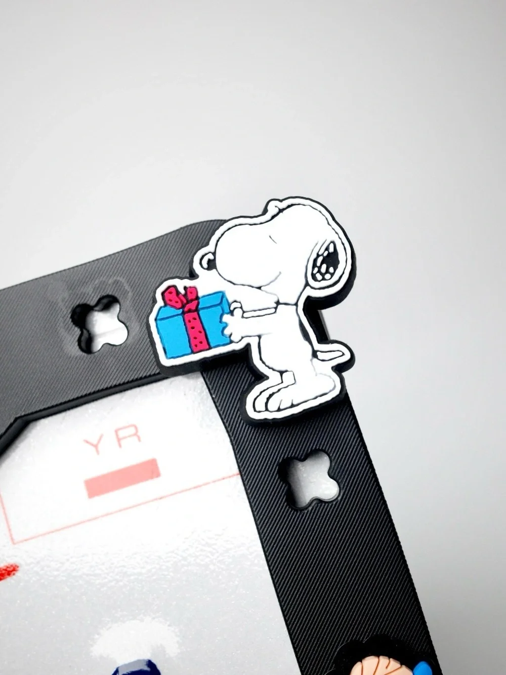 Peanuts Character Black License Plate Frame with Snoopy & Friends